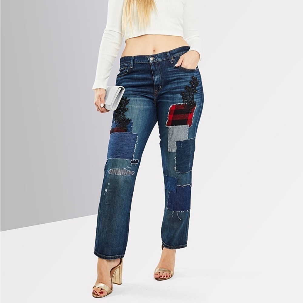 Plus Size Authentic Ralph Lauren Denim Patchwork Jeans